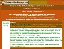 Tablet Screenshot of club-des-collectionneurs.com